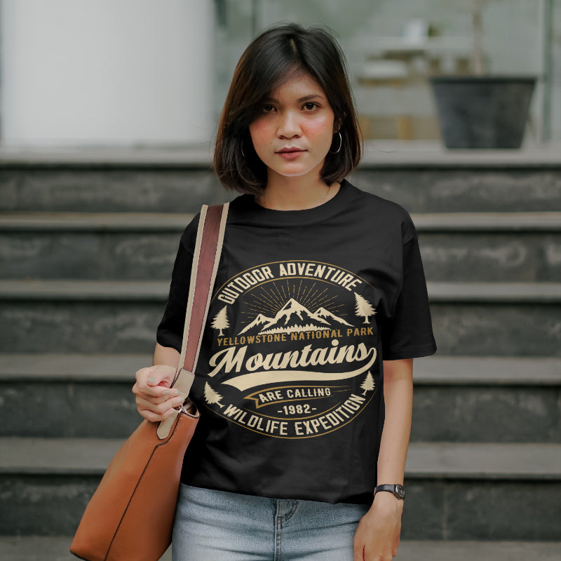 Golden Horizon Tee Cotton T-Shirt for Men & Women