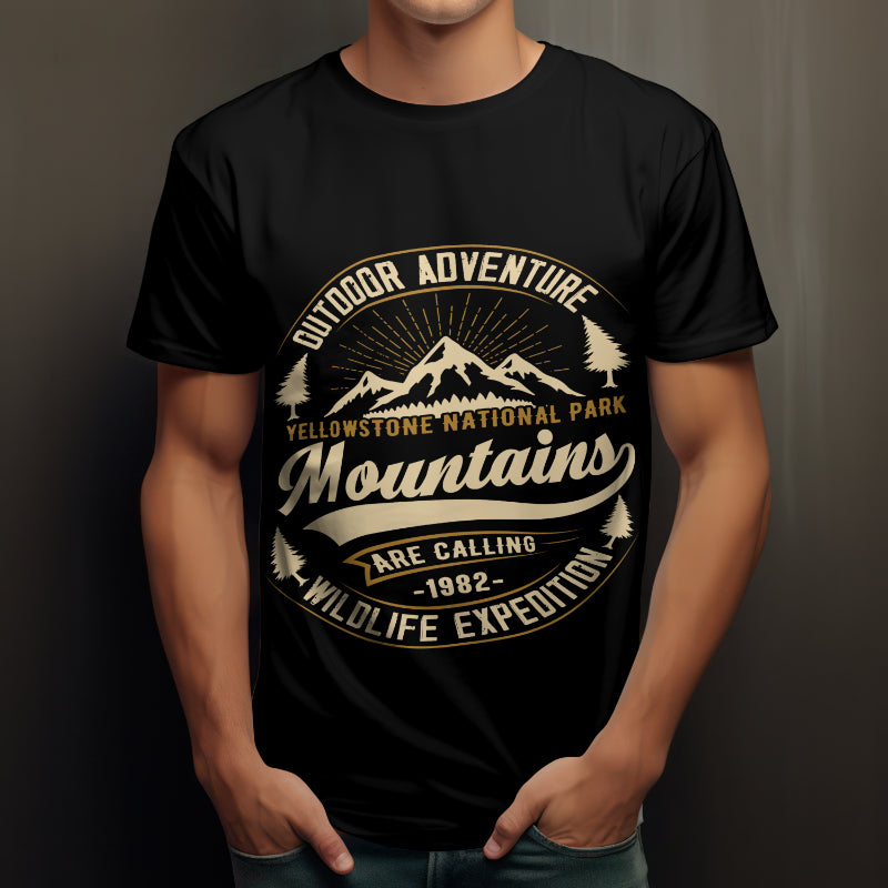 Golden Horizon Tee Cotton T-Shirt for Men & Women